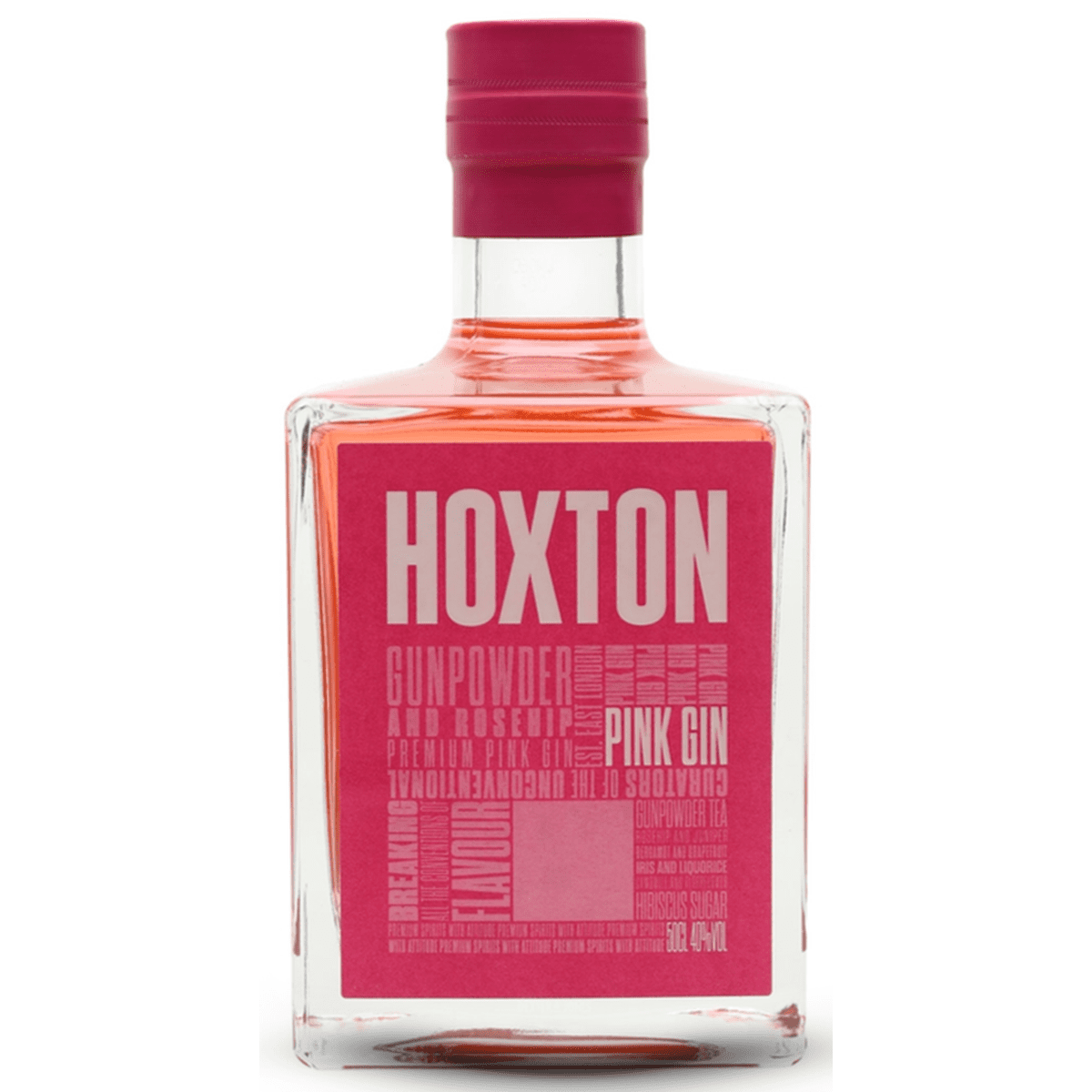 Hoxton Gunpowder & Rosehip Pink Gin 50cl The General Wine Company